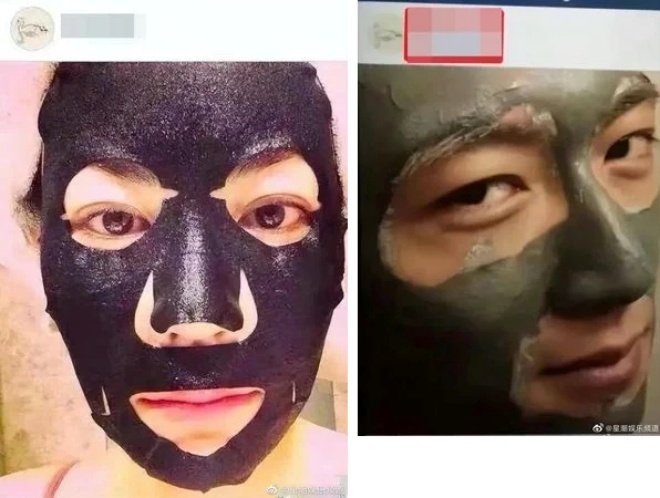 Trước đó, Vương Phi còn đăng ảnh đắp mặt nạ cho bạn trai.