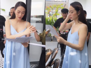 Giải trí - Mang song thai, Minh Hằng mặc đồ bầu làm việc xuyên 12 tiếng không nghỉ, mặt căng như dây đàn