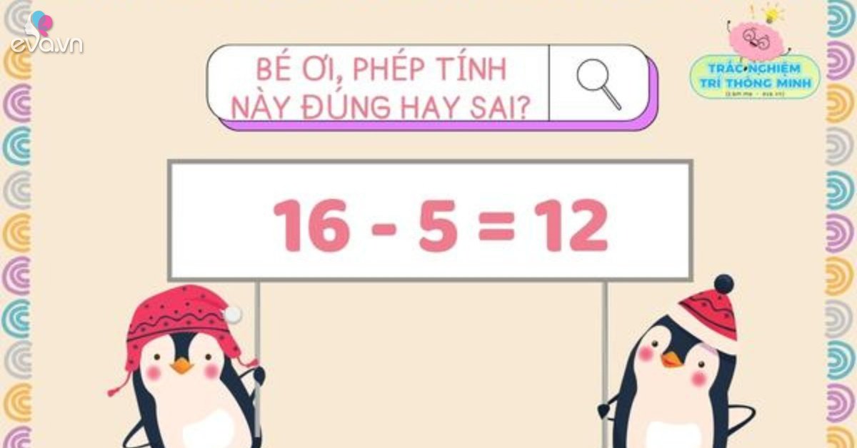 Đố vui IQ Toán học phép tính cộng trừ phạm vi 20 cho trẻ từ 5 - 8 tuổi