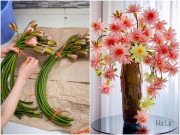 Nhà đẹp - Mẹ Hà Nội hướng dẫn  cắm hoa súng cá hồi đẹp mê ly nhờ vào 3 bước đơn giản