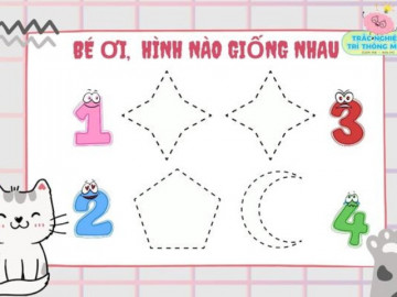 Đố vui IQ Toán học nhận dạng các hình học giống nhau cho trẻ tiểu học
