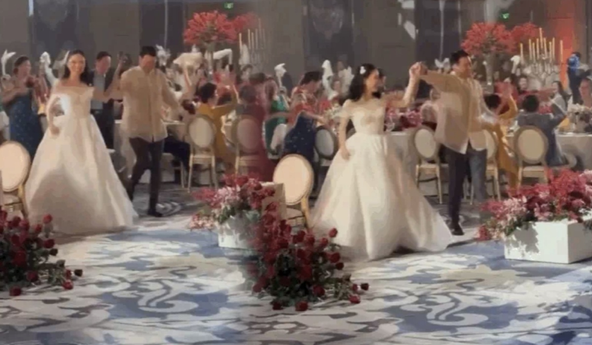 Khung cảnh tiệc rượu của cặp đôi được nhận xét đẹp như cổ tích.