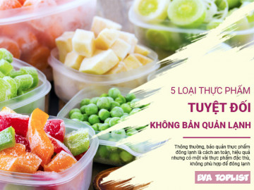 5 loại thực phẩm tuyệt đối không được bảo quản đông lạnh