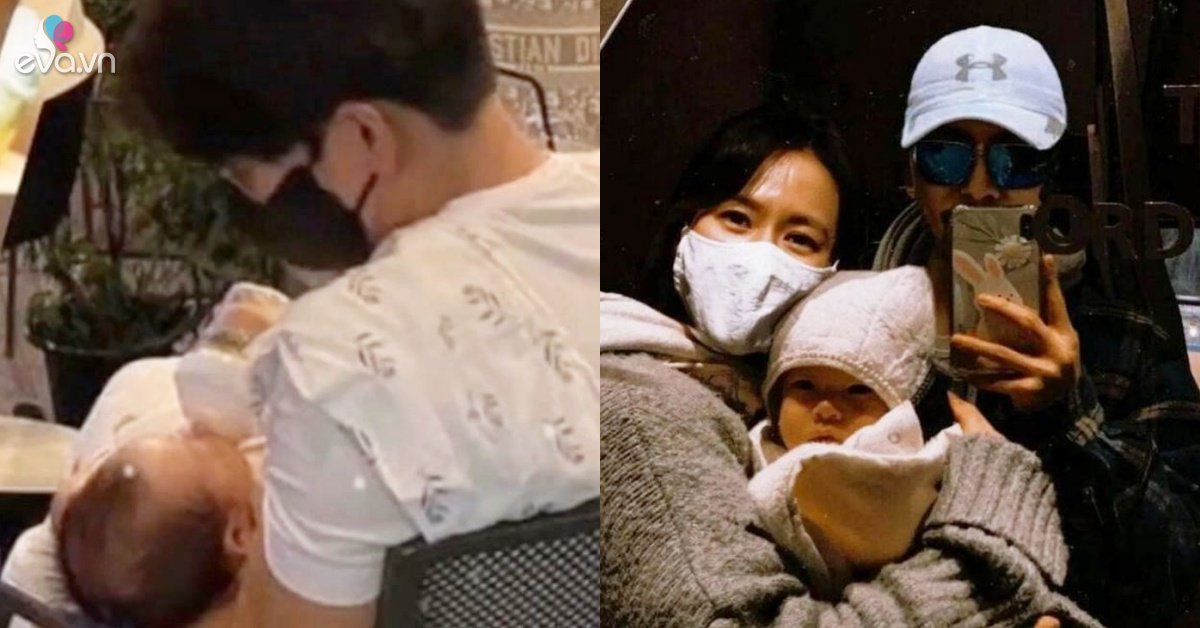 Lộ ảnh Hyun Bin tự tay cho con trai bú bình sau tin đồn anh thua bạc ...