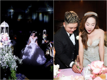 Đám cưới ngập hoa lãng mạn của người đẹp chuyển giới Thách Thức Danh Hài và điều trái ngược trong giấy kết hôn