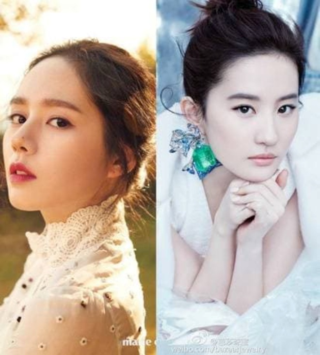 Han Ga In và Lưu Diệc Phi đều là 2 chị đẹp có thần thái.