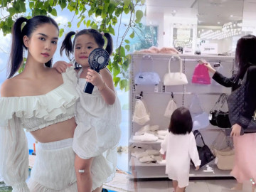 Con gái Ngọc Trinh 3 tuổi đã xách túi trăm triệu, chốt đơn shopping chuẩn yêu nữ hàng hiệu tương lai