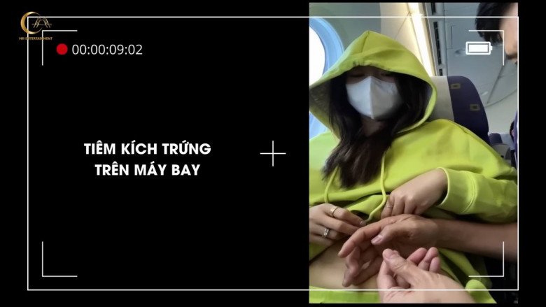 Ông xã là người giúp Minh Hằng tiêm kích trứng. 