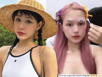 Đu mốt nhuộm lông mày như Hiền Hồ, vợ streamer giàu nhất Việt Nam bay luôn giao diện búp bê sống