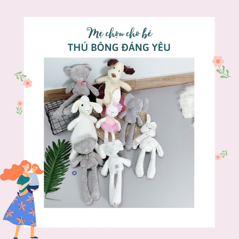 Mẹ có thể đặt mua gấu bông cho bé với giá ưu đãi chỉ 65.000 đồng trên Shopee.