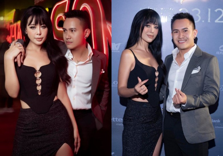 Con trai Hoài Linh và Nam Thư dính như sam tại một sự kiện vào cuối năm ngoái.