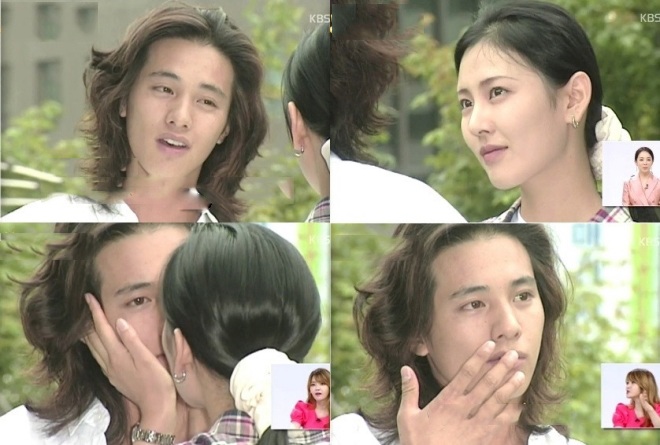 Nụ hôn màn ảnh đầu tiên của Won Bin đã bị Kim So Yeon cướp như thế này.