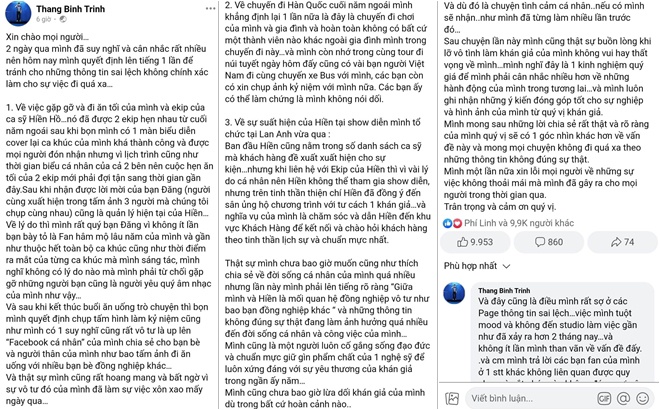 Trịnh Thăng Bình lên tiếng sau khi bị hàng loạt khán giả quay lưng.