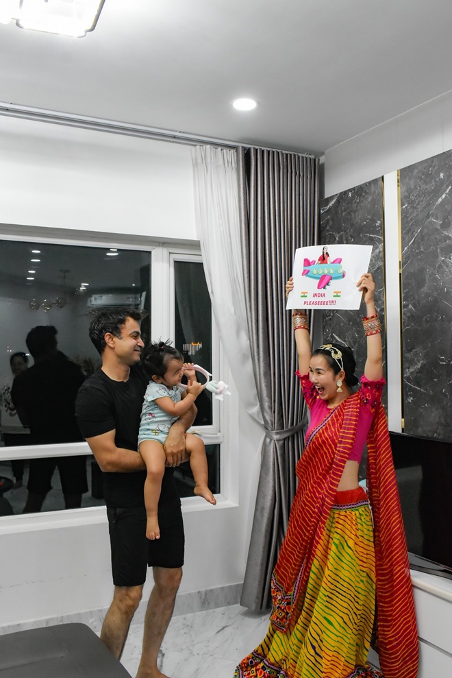 Cái kết ngọt ngào, cô đã được ông xã đồng ý tài trợ tiền, sang Ấn Độ làm MV tiền tỷ.