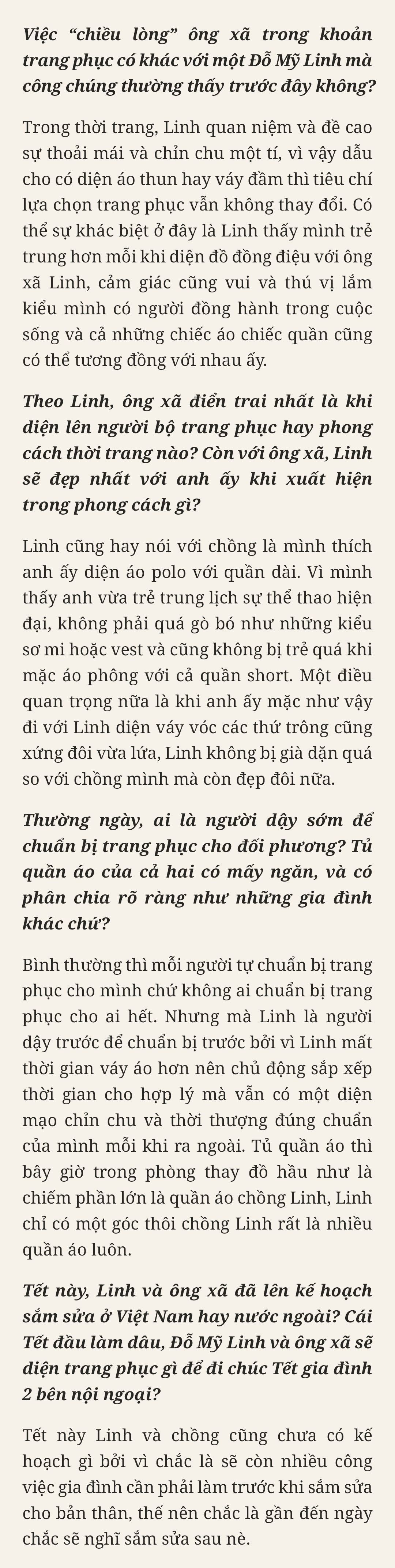 Gặp gỡ Đỗ Mỹ Linh ngày đầu năm: “Tết này Linh sẽ diện áo dài cách tân, ông xã mặc gì mình cũng yêu”! - 24