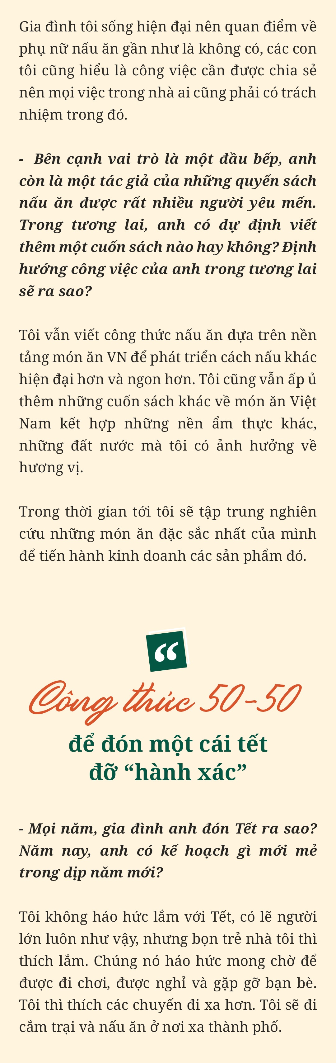 Đầu bếp Nguyễn Mạnh Hùng: amp;#34;Dùng công thức 50-50 để đón 1 cái Tết đỡ hành xácamp;#34; - 14