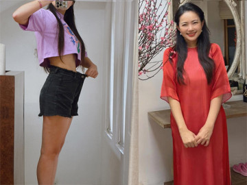 Phan Như Thảo giảm cân đón Tết, chui vừa luôn chiếc áo dài cũ làm bao chị em áp lực thay!