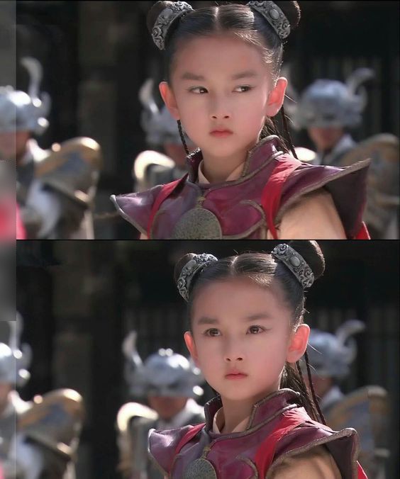 Ngoại hình sáng và biểu cảm rất chuyên nghiệp của Tống Tổ Nhi khi vào vai Na Tra trong bộ phim Bảo liên đăng tiền truyện.