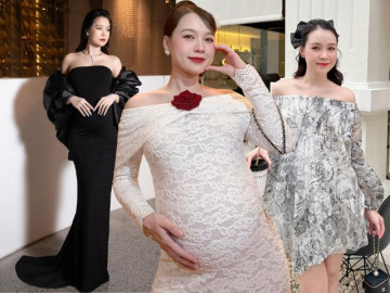 Thời trang bầu của Sam có 1 item cực đỉnh, bụng lùm lùm nhưng cứ khoe điểm này là trông gọn gàng