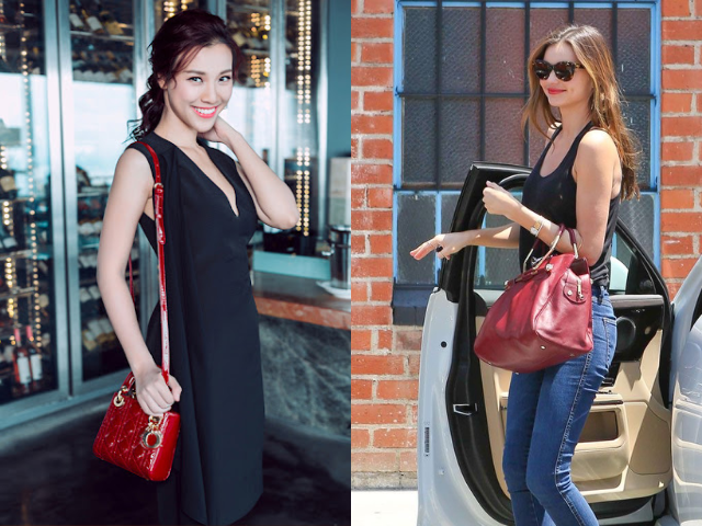 Túi đỏ sẽ nổi nhất khi đi cùng loạt outfit tone đơn giản như đen, be, jeans,...