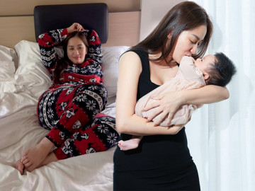 Hậu sinh con thứ 3, Khánh Thi ở nhà chẳng cần trau chuốt ăn mặc, không giống người nổi tiếng