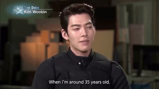 Kim Woo Bin từng tuyên bố kết hôn năm 35 tuổi.