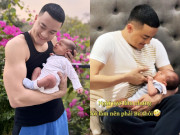 Giải trí - Cao Thái Sơn khoét lỗ trên áo cho con bú, lần đầu khoe cận mặt quý tử và đề cập tới mẹ của bé