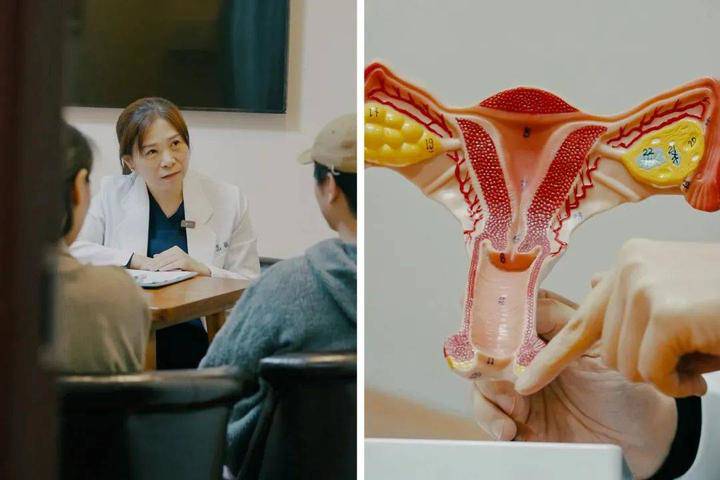 Bác sĩ Tong Songzhen đang trò chuyện với một cặp đôi tới nhờ tư vấn.