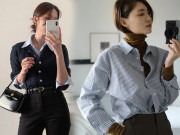 Thời trang - 4 công thức phối áo len cùng áo sơ mi đẹp bất bại, nàng diện đi làm tăng khí chất