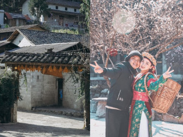 Ngôi làng cổ giấu mình giữa núi rừng Đồng Văn, giới trẻ kéo đến check-in kẻo lỡ mùa hoa đào