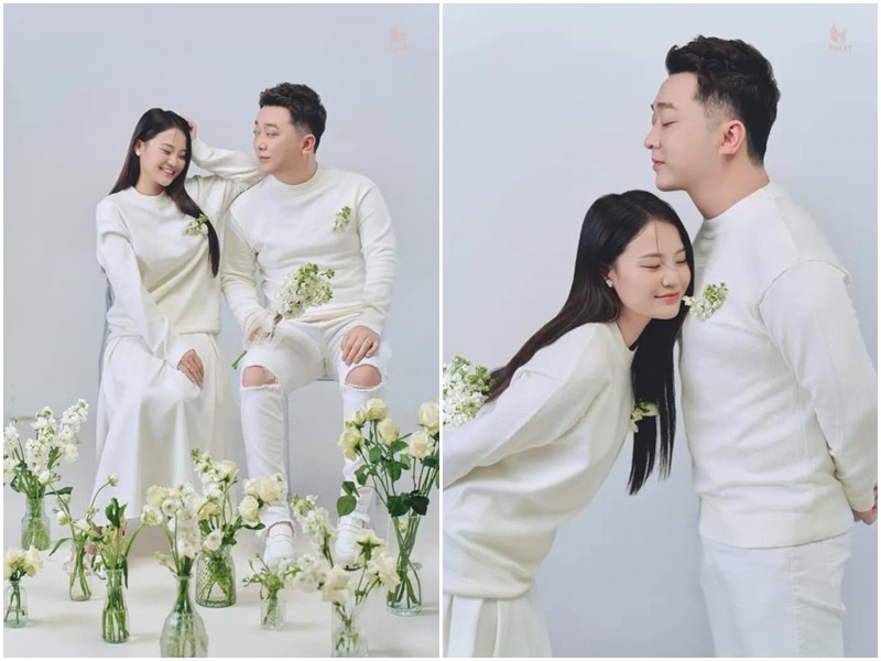 Ở loạt hình khác, cả hai chọn trang phục đời thường màu trắng trẻ trung, đơn giản. Nhìn những cử chỉ tình tứ của Yanbi - Thu Trang, ai nấy đều ngưỡng mộ sự hạnh phúc của cặp đôi sắp cưới.
