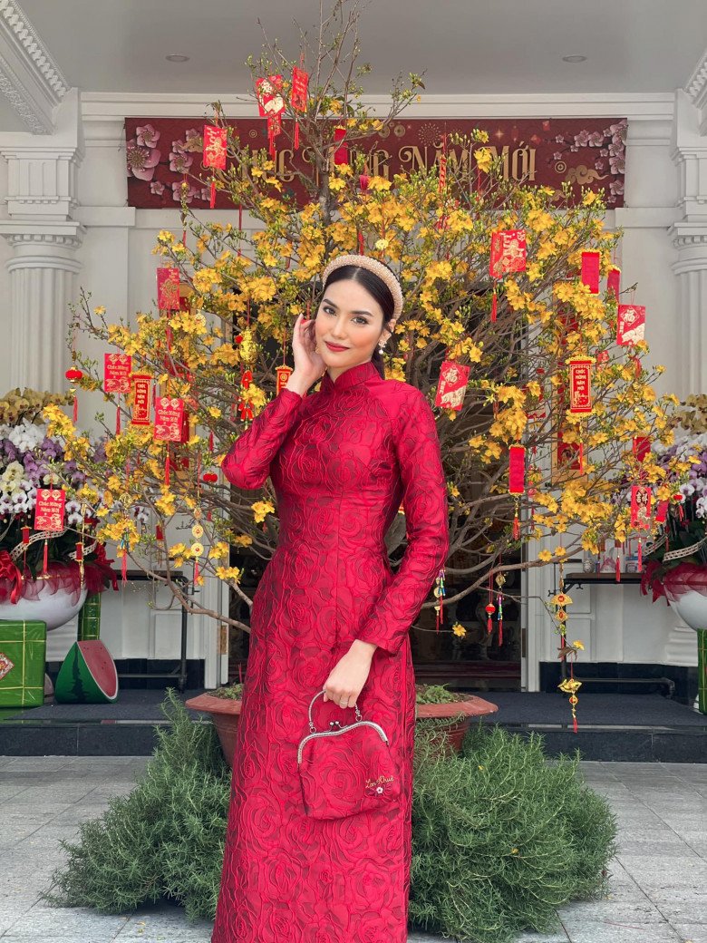 Nàng dâu gia tộc giàu nhất nhì Việt Nam ở nhà dát vàng, Tết nào diện áo dài cũng dẫn đầu xu hướng - 8