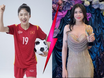 Cầu thủ Thanh Nhã rời bỏ quần đùi áo số, nay mặc váy dạ hội trễ nải, xinh như Hoa hậu