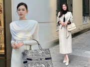 Thời trang - Mất kỷ lục cân nặng, Đỗ Thị Hà nay diện đồ công sở đẹp chuẩn điểm 10, tay xách nhiều "con cưng" giá trị