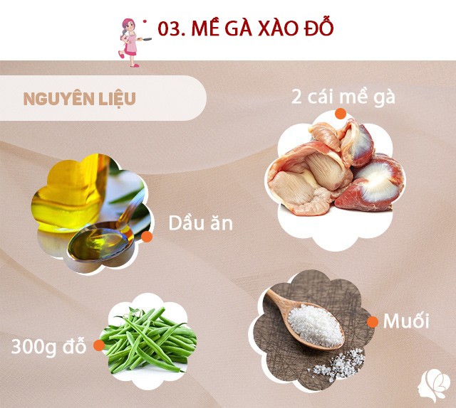 Chuẩn bị: 2 cái mề gà, 300g đỗ, muối, dầu ăn, gia vị khác, cà tốt tỉa hoa.