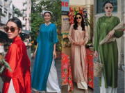 Thời trang - Đẳng cấp chọn áo dài qua từng năm của ngọc nữ Tăng Thanh Hà, nhìn màu sắc là biết Tết đến