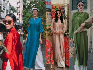 Đẳng cấp chọn áo dài qua từng năm của ngọc nữ Tăng Thanh Hà, nhìn màu sắc là biết Tết đến