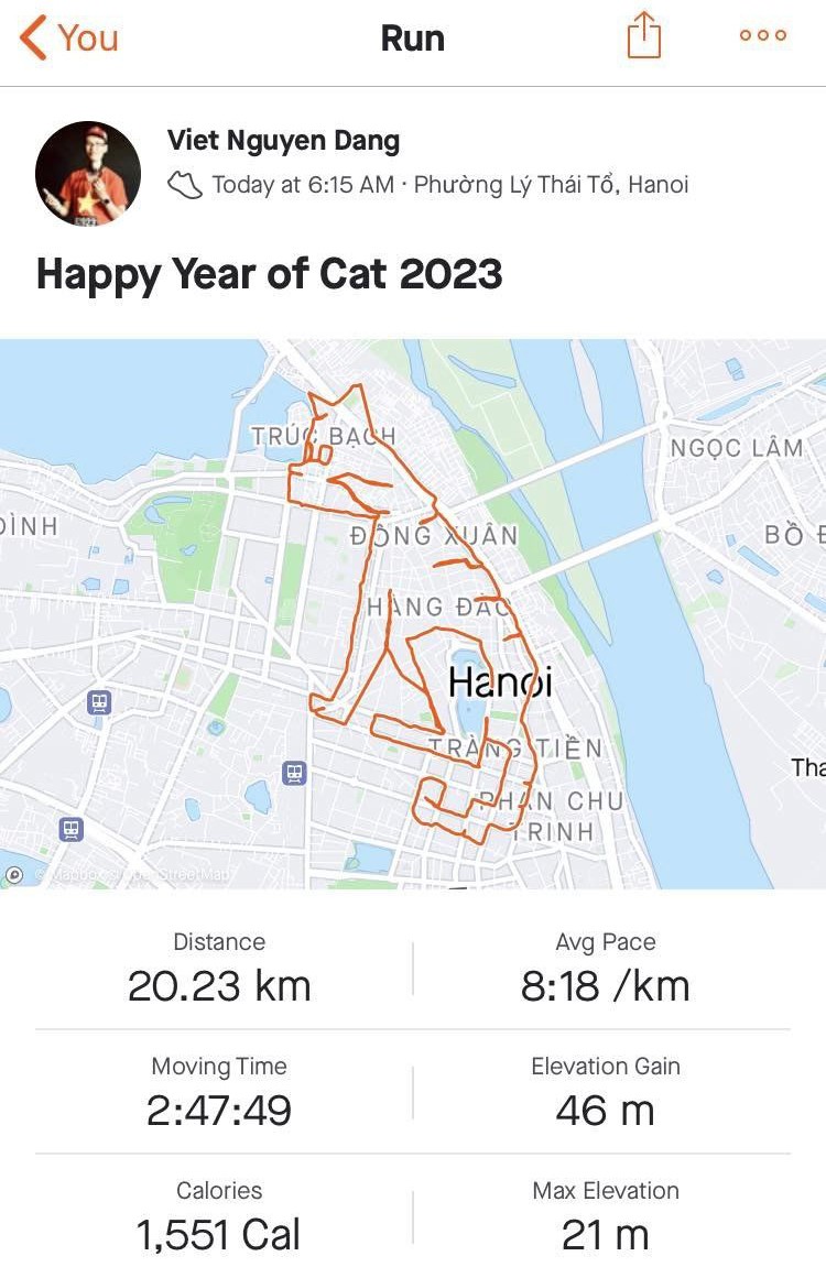 Mừng năm Giáp Thìn kiểu runner: Chạy xuyên Hà Nội để vẽ bản đồ amp;#34;thăng longamp;#34; - 4
