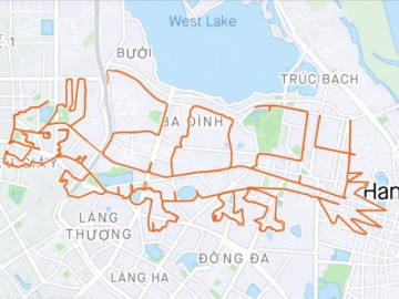 Mừng năm Giáp Thìn kiểu runner: Chạy xuyên Hà Nội để vẽ bản đồ thăng long
