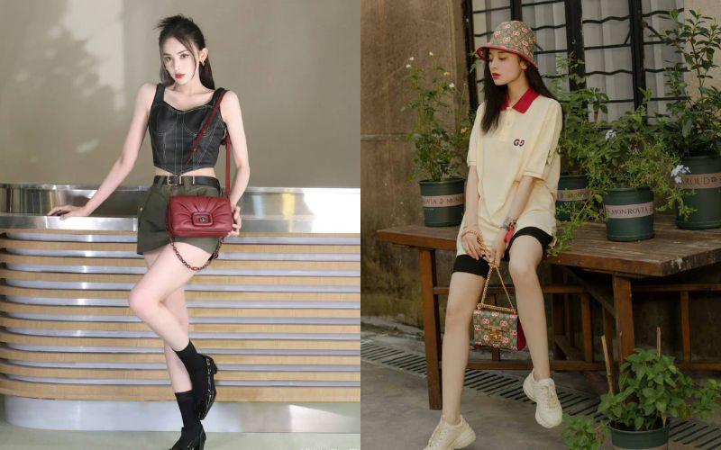 Khi xuống phố, cô nàng chuộng diện váy ngắn, quần short và phối cùng các phụ kiện trendy.
