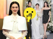 Thời trang - Gái đẹp Điện Biên mặc váy xẻ tận rốn đi ăn cưới, lấn át độ nổi của cô dâu Ngọc Huyền