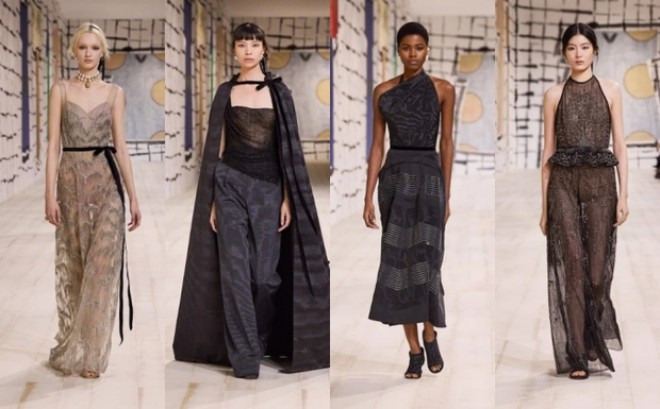 Những người mẫu trên sàn diễn.