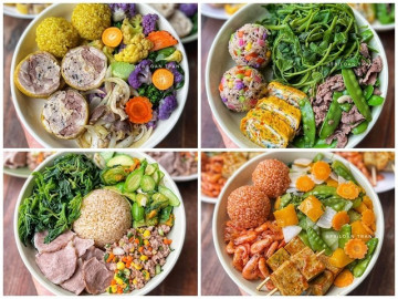 Mẹ đảm khoe loạt cơm đĩa theo chế độ giảm gia vị cho cả nhà, ai nhìn thấy cũng muốn được ăn ngay