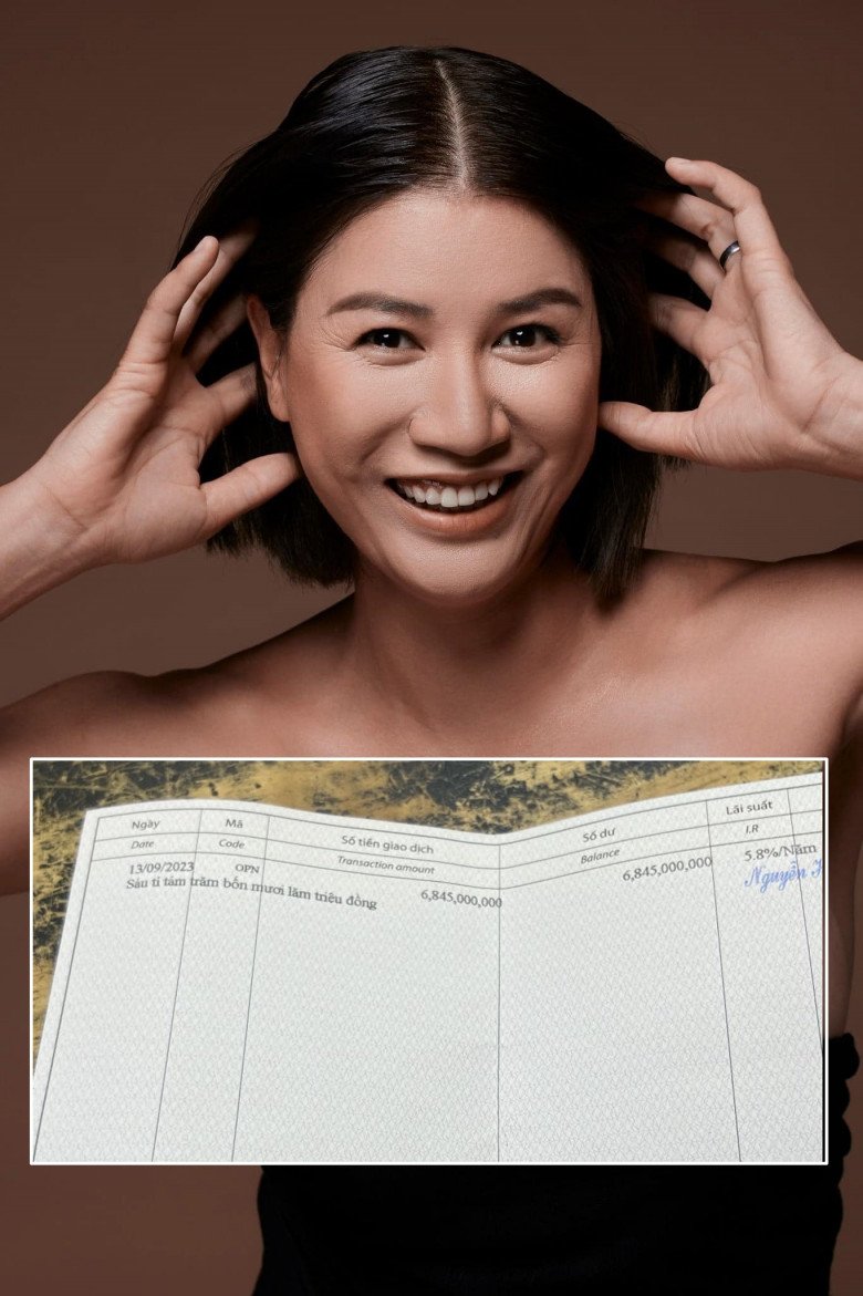 Nhiều lần bị nghi ngờ nổ về tài sản, cựu người mẫu tiết lộ sổ tiết kiệm có 7 tỷ đồng.
