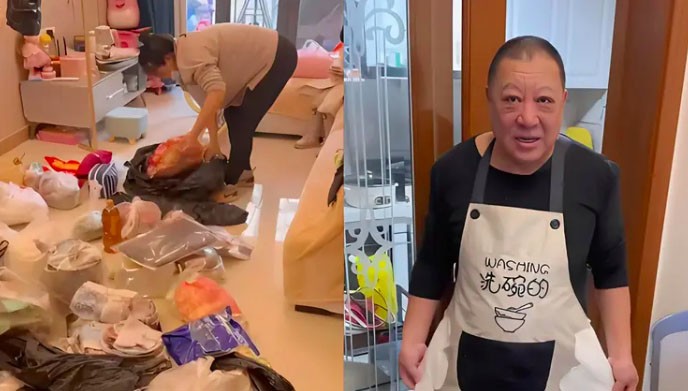 Các đặc sản quê nhà được bày ra sàn để tiện phân loại.