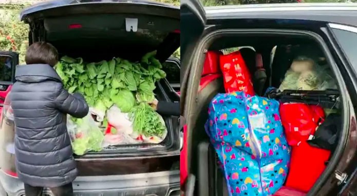 Anh Wan cho biết, lượng hàng tiếp tế của bố mẹ vợ nặng từ 1.000kg đến 2.000kg.