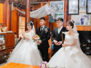 Tin tức - Đám cưới "độc nhất vô nhị" tại Phú Thọ: Hai anh em ruột tổ chức lễ cưới cùng ngày, mẹ chồng dắt 2 con dâu vào lễ đường