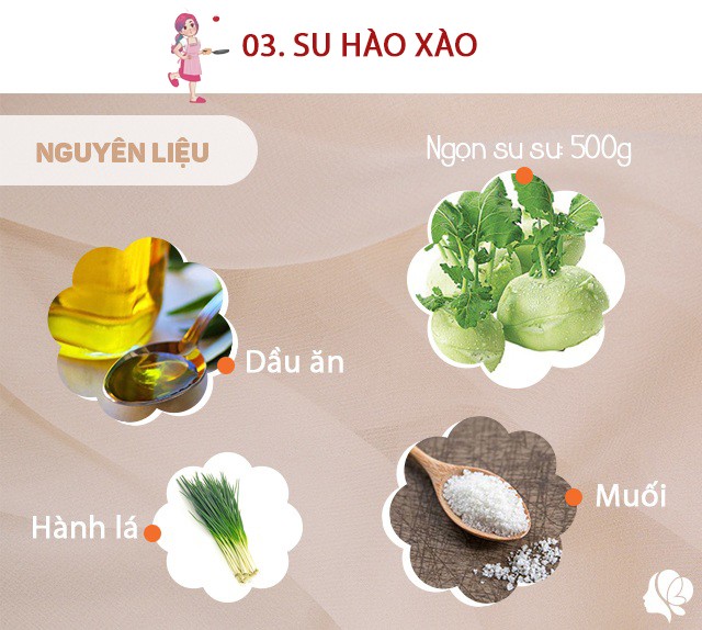 Nguyên liệu: 1 củ su hào to, hành lá, dầu ăn, muối vừa đủ.