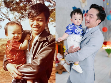 Cường Đô La khoe ảnh hiếm của bố ruột, ngoại hình con trai Đàm Thu Trang gây ngỡ ngàng khi đặt cạnh ông nội