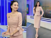 Màu hồng phấn chiếm sóng Tết 2024, học MC nhà đài Mai Ngọc lên đồ như tiểu thư công sở
